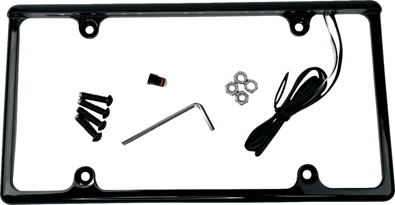 CUSTOM DYNAMICS 2030-2393 License Plate Frame - LED - Gloss Black