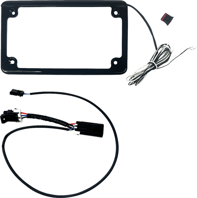 CUSTOM DYNAMICS 2030-2394 Lighted License Plate Frame - Gloss Black - Maverick