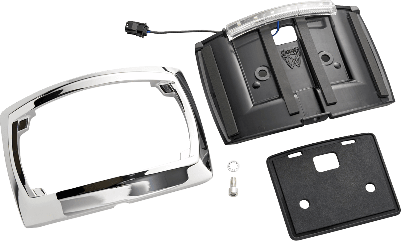 CIRO 2030-2419 License Plate Frame - LED - Curved - Chrome