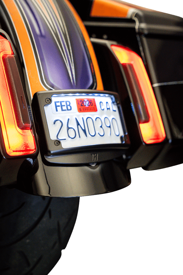 KODLIN USA 2030-2466 License Plate Kit with Tag Light - Curved - Black — image 5 of 5