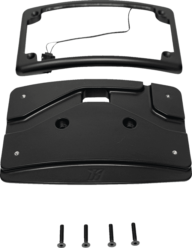 KODLIN USA 2030-2466 License Plate Kit with Tag Light - Curved - Black — image 1 of 5