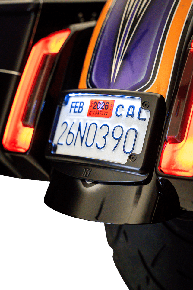 KODLIN USA 2030-2466 License Plate Kit with Tag Light - Curved - Black — image 4 of 5