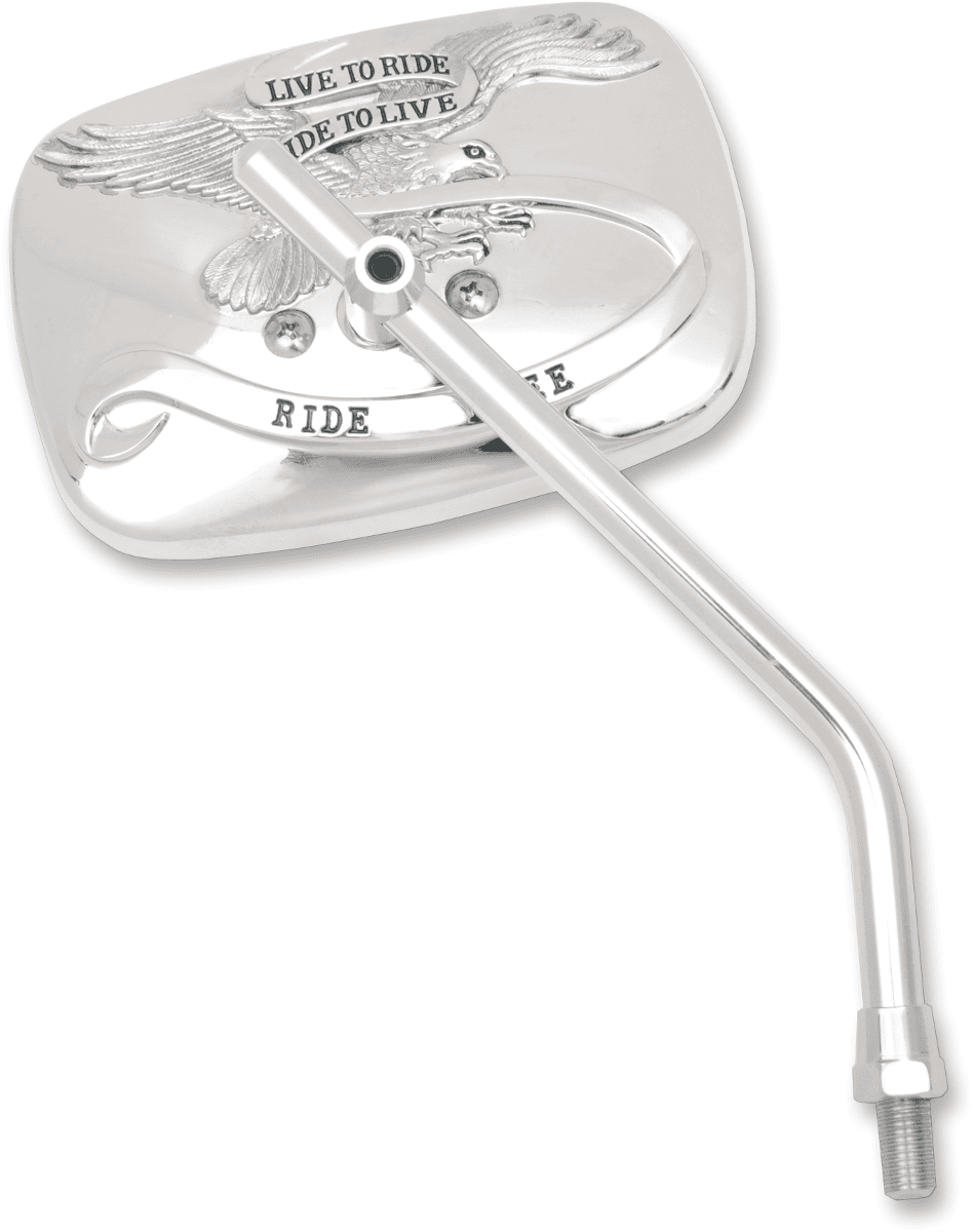 EMGO 2031754 Mirror - "Ride Free" - Side View - Rectangle - M10 x 1.25 - Chrome - Right