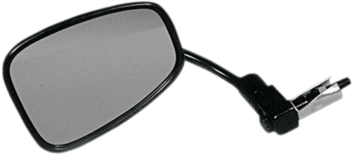 EMGO 2034010 Mirror - Side View/Bar End - Rectangle - Curved - Black