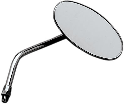 EMGO 2034836 Mirror - Die-Cast - Chopper - Side View - Oval - M10 x 1.25 (Left Hand) - Chrome - Right