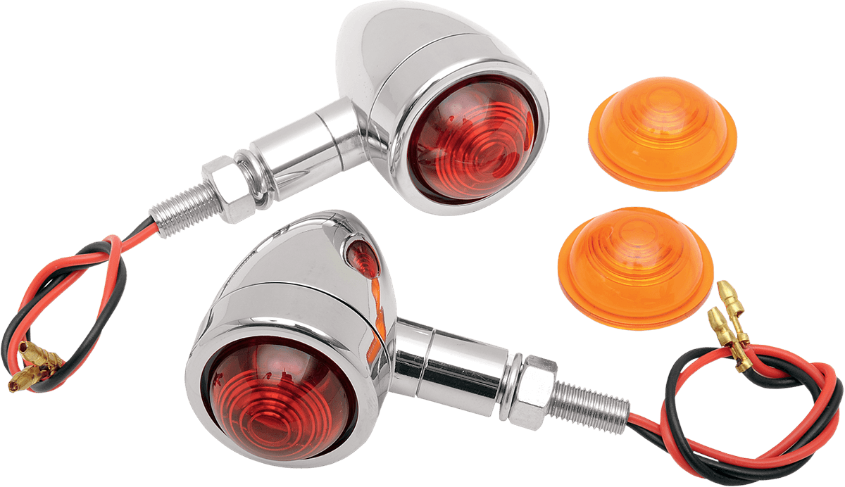 DRAG SPECIALTIES 2040-0276 Mini-Bullet Light Kit - Amber/Red