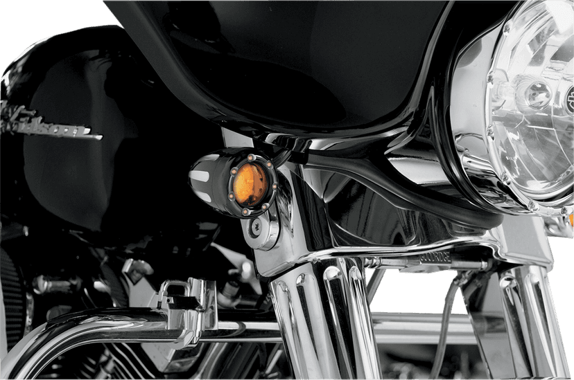 ARLEN NESS 2040-0837 Turn Signals - LED - Deep Cut - Black/Amber - Amber Ring — image 2 of 2