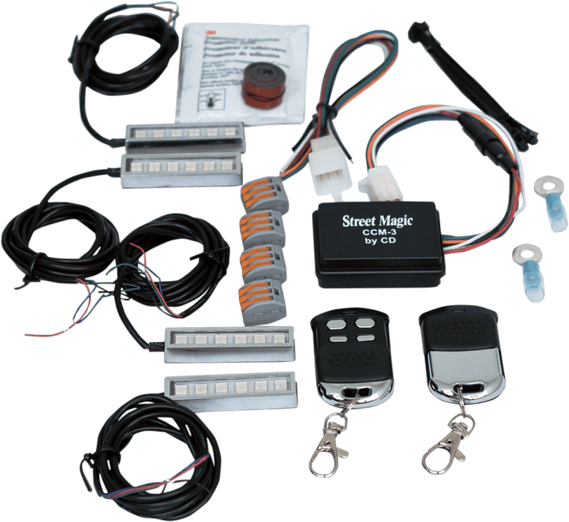 CUSTOM DYNAMICS 2040-0960 Accent Light Starter Kit - Color-Changing - Magical Wizard™ - 4 LED Pods - Standard Remote