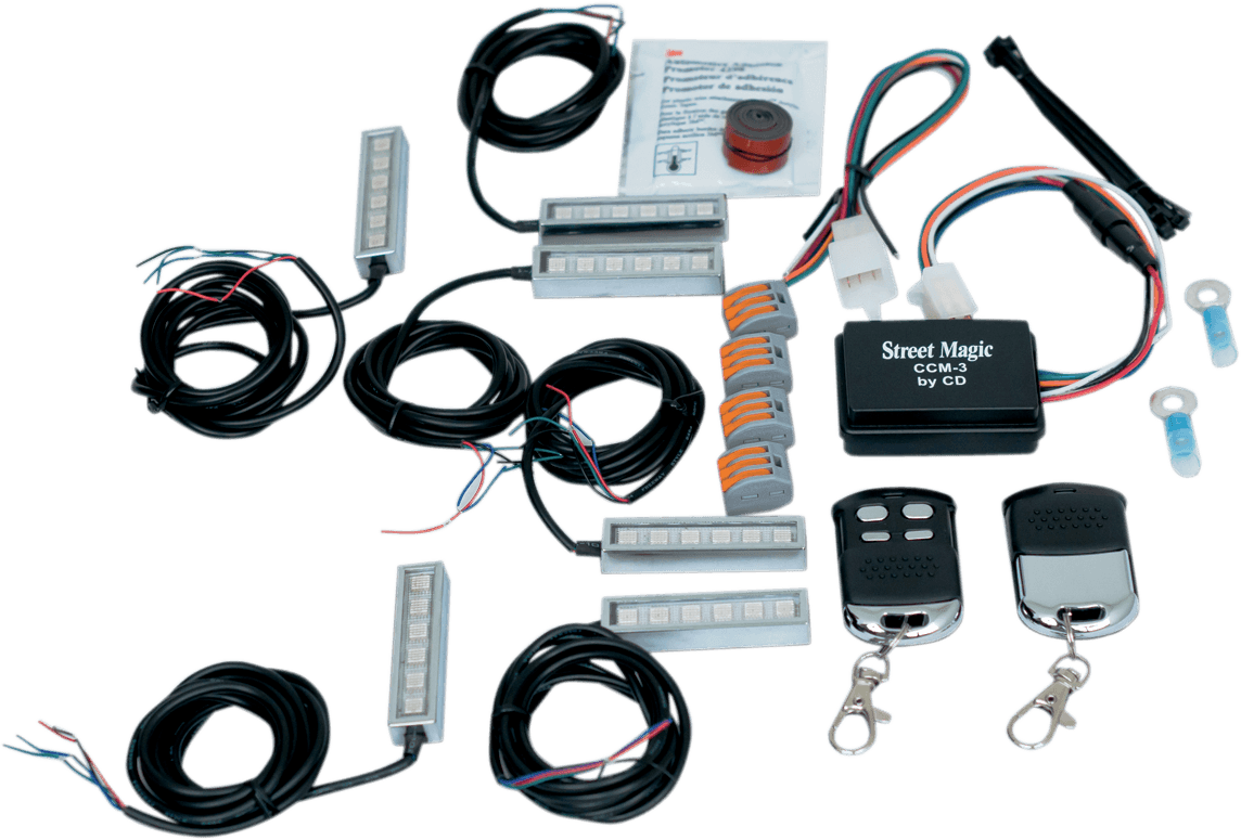 CUSTOM DYNAMICS 2040-0962 Accent Light Standard Kit - Color-Changing - Magical Wizard™ - 6 LED Pods - Standard Remote