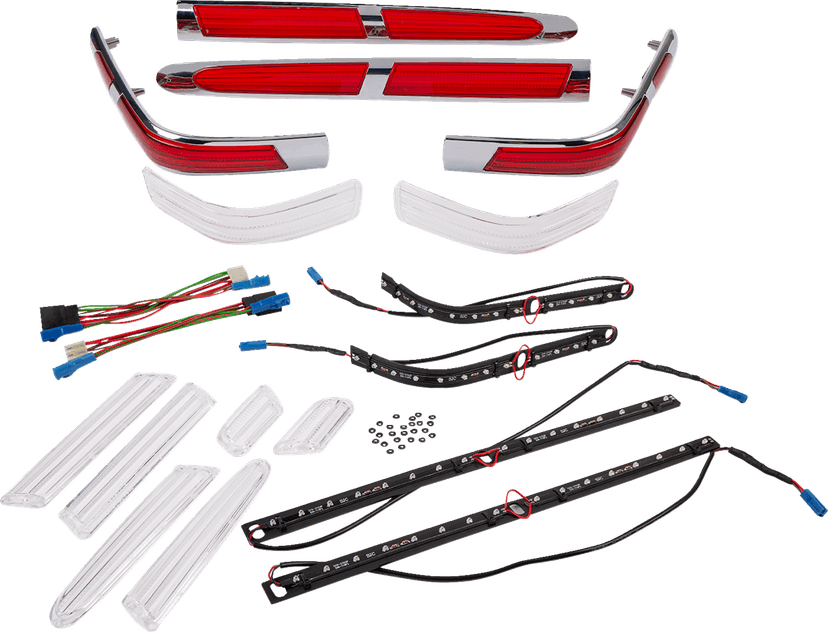 SHOW CHROME 2040-1243 Saddlebag LED Molding Inserts - '01-'10 GL1800 Gold Wing — image 1 of 2