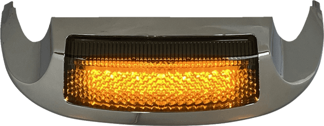 CUSTOM DYNAMICS 2040-1623 LED Front Fender Tip - Amber LED/Smoke Lens - Chrome — image 1 of 2
