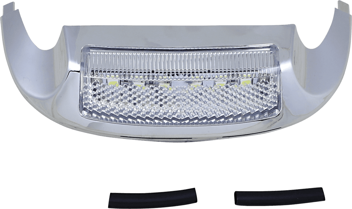 CUSTOM DYNAMICS 2040-1624 LED Front Fender Tip - White LED/Clear Lens - Chrome