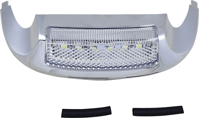 CUSTOM DYNAMICS 2040-1624 LED Front Fender Tip - White LED/Clear Lens - Chrome