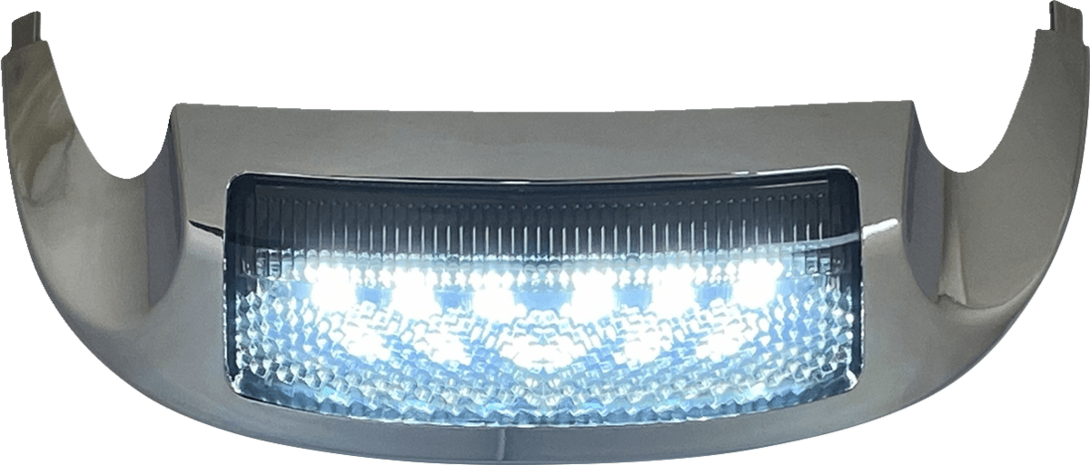 CUSTOM DYNAMICS 2040-1625 LED Front Fender Tip - White LED/Smoke Lens - Chrome