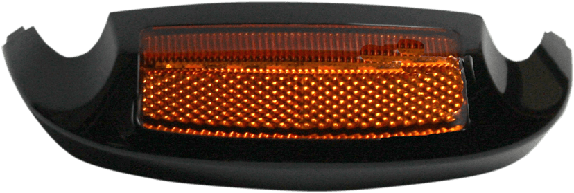 CUSTOM DYNAMICS 2040-1777 LED Front Fender Tip - Amber LED/Amber Lens - Black