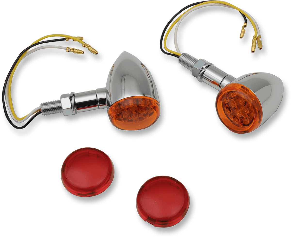 DRAG SPECIALTIES 2040-1959 LED Marker Lights - Chrome/Amber or Red