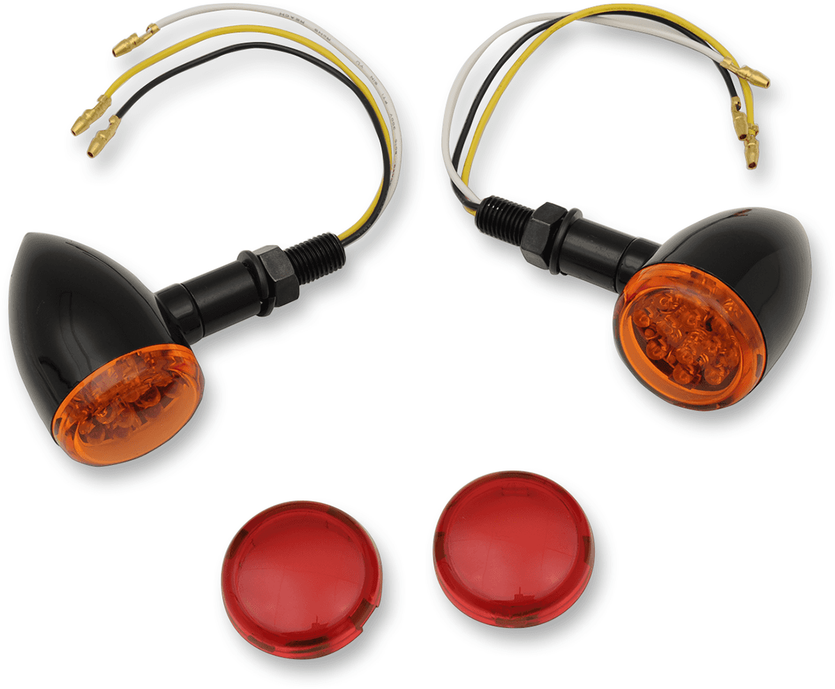 DRAG SPECIALTIES 2040-1962 LED Marker Lights - Black/Amber or Red