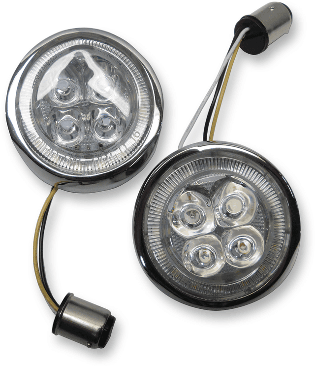 CIRO 2040-2017 Front Signal Light Inserts - Chrome - Amber Lens — image 1 of 3