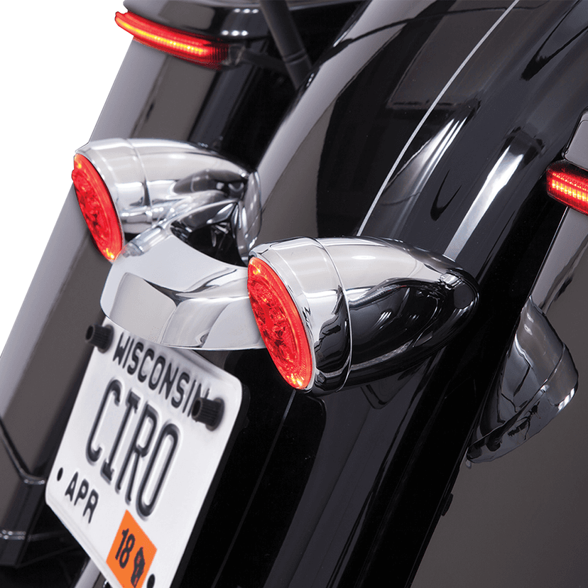 CIRO 2040-2018 Rear Signal Light Inserts - Chrome - Red Lens — image 3 of 3