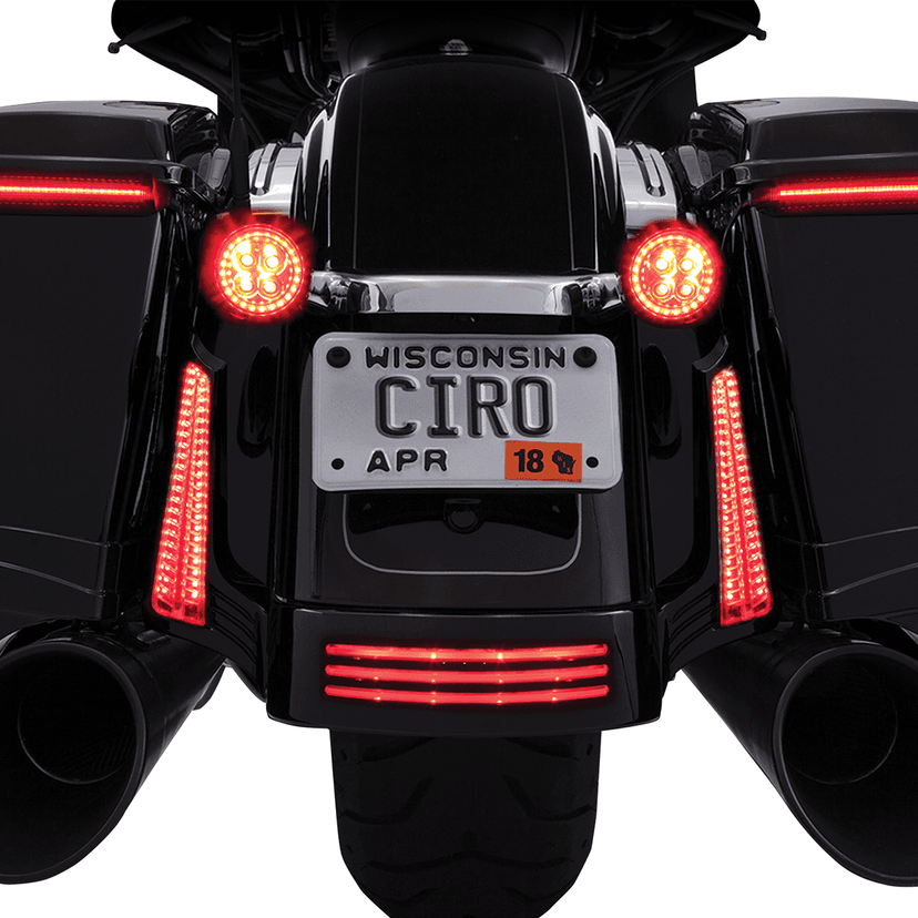 CIRO 2040-2018 Rear Signal Light Inserts - Chrome - Red Lens — image 2 of 3