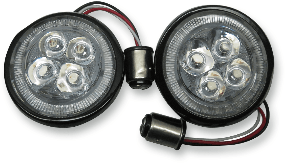 CIRO 2040-2020 Rear Signal Light Inserts - Black - Red Lens