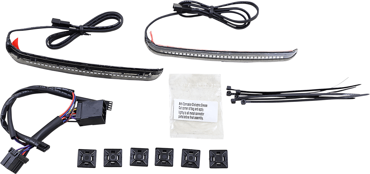 CIRO 2040-2027 Bag Light Blades - Red Turn Signals - Smoke Lens