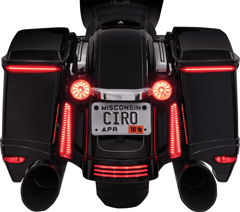 CIRO 2040-2028 Bag Blades® - Red Turn Signals - Smoke Lens — image 2 of 3