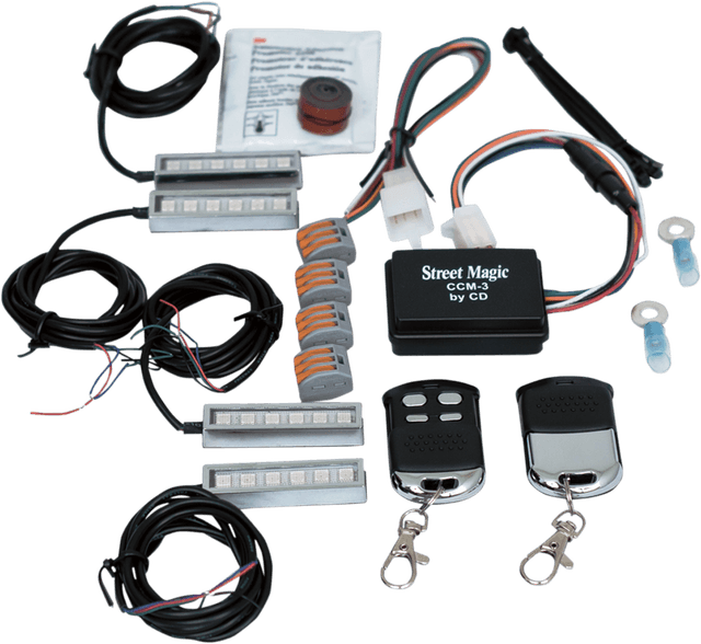 CUSTOM DYNAMICS 2040-2045 Accent Light Starter Kit - Color-Changing - Magical Wizard™ - 4 LED Pods - Bluetooth Remote