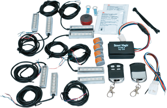 CUSTOM DYNAMICS 2040-2046 Accent Light Super Kit - Color-Changing - Magical Wizard™ - 8 LED Pods - Bluetooth Remote