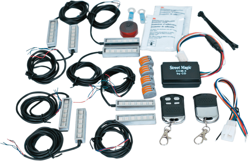 CUSTOM DYNAMICS 2040-2046 Accent Light Super Kit - Color-Changing - Magical Wizard™ - 8 LED Pods - Bluetooth Remote