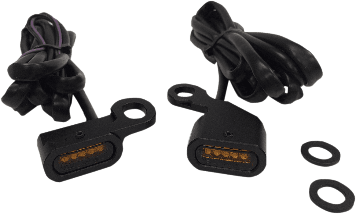 DRAG SPECIALTIES 2040-2134 LED Handlebar Marker Lights - Black/Amber