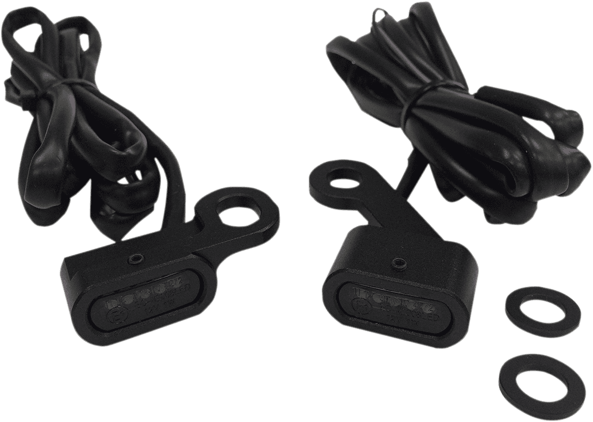 DRAG SPECIALTIES 2040-2139 LED Handlebar Marker Lights - XL - Black/Smoke