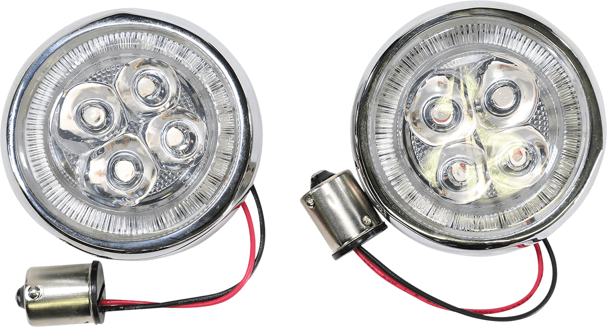 CIRO 2040-2207 Turn Signal Insert - Red LED - Chrome