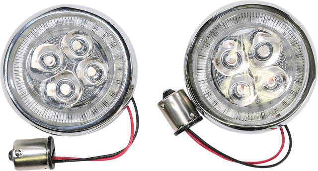 CIRO 2040-2207 Turn Signal Insert - Red LED - Chrome — image 1 of 2