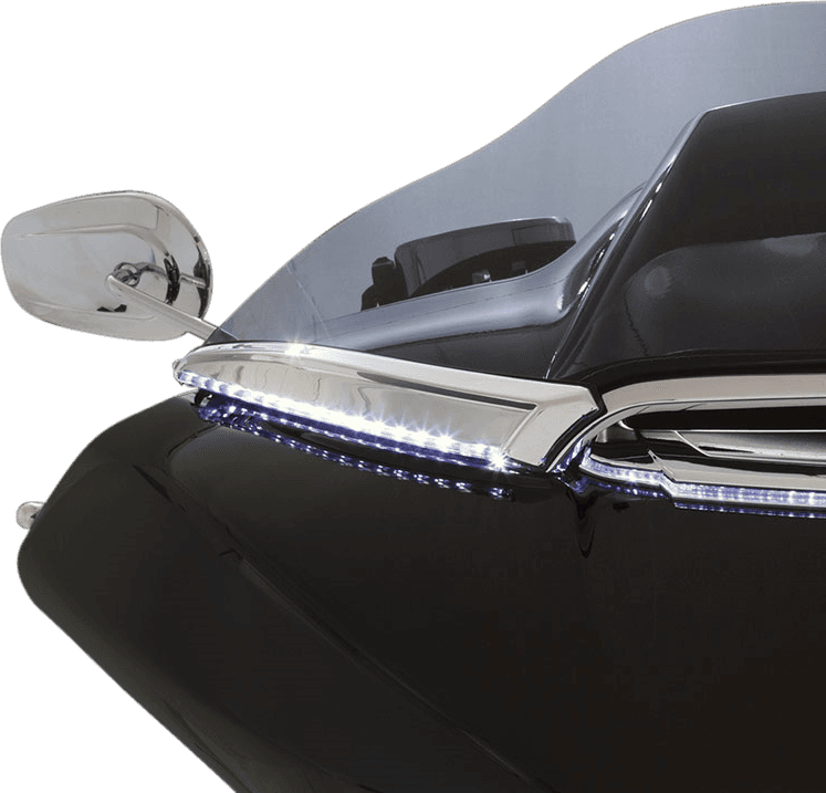 CIRO 2040-2215 LED Windshield Trim - Chrome - FLTR — image 4 of 5