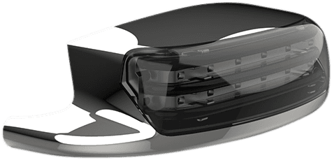 CUSTOM DYNAMICS 2040-2354 Fender Tip Light - LED - Smoke Lens - Chrome
