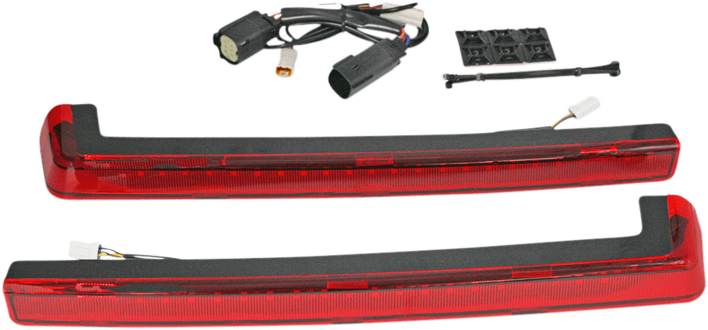 CUSTOM DYNAMICS 2040-2501 LED Run/Brake/Turn Tour-Pak® Arms - Red Lens - '14-'25