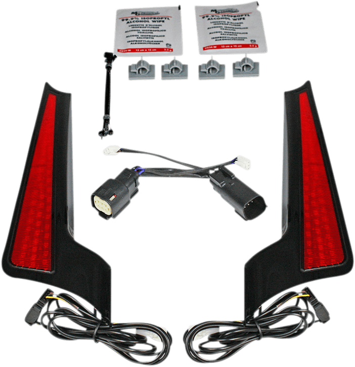 CUSTOM DYNAMICS 2040-2516 Fascia LED Light Panels - Black/Red