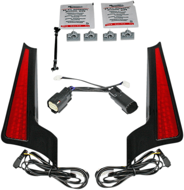 CUSTOM DYNAMICS 2040-2516 Fascia LED Light Panels - Black/Red