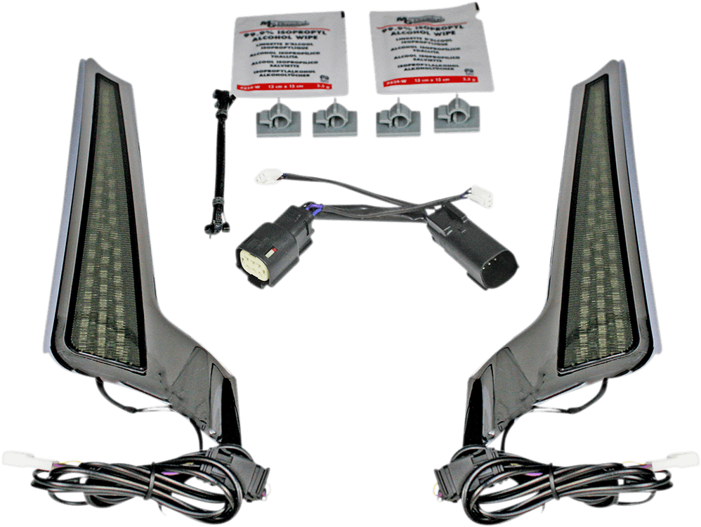 CUSTOM DYNAMICS 2040-2517 Fascia LED Light Panels - Chrome/Smoke