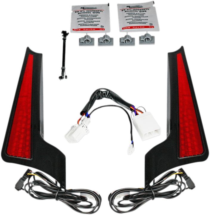 CUSTOM DYNAMICS 2040-2520 Fascia LED Light Panels - Black/Red