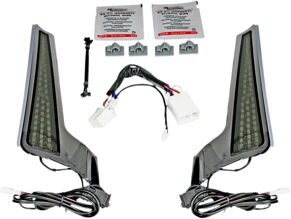 CUSTOM DYNAMICS 2040-2521 Fascia LED Light Panels - Chrome/Smoke