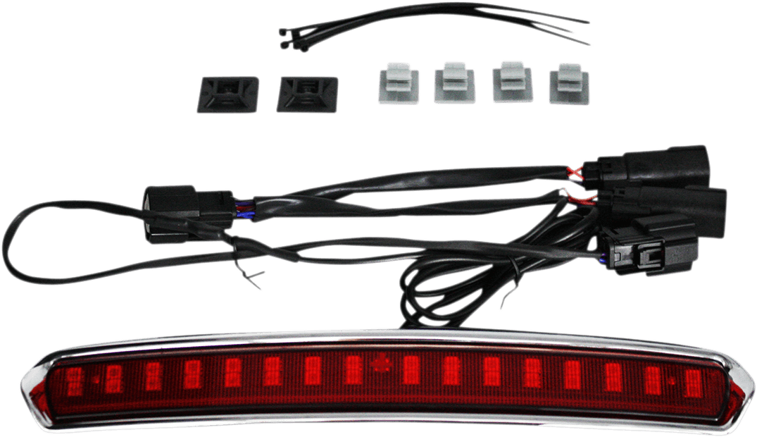 CUSTOM DYNAMICS 2040-2526 Tour Pack Lid Light - Chrome/Red