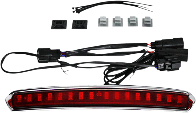 CUSTOM DYNAMICS 2040-2526 Tour Pack Lid Light - Chrome/Red — image 1 of 2