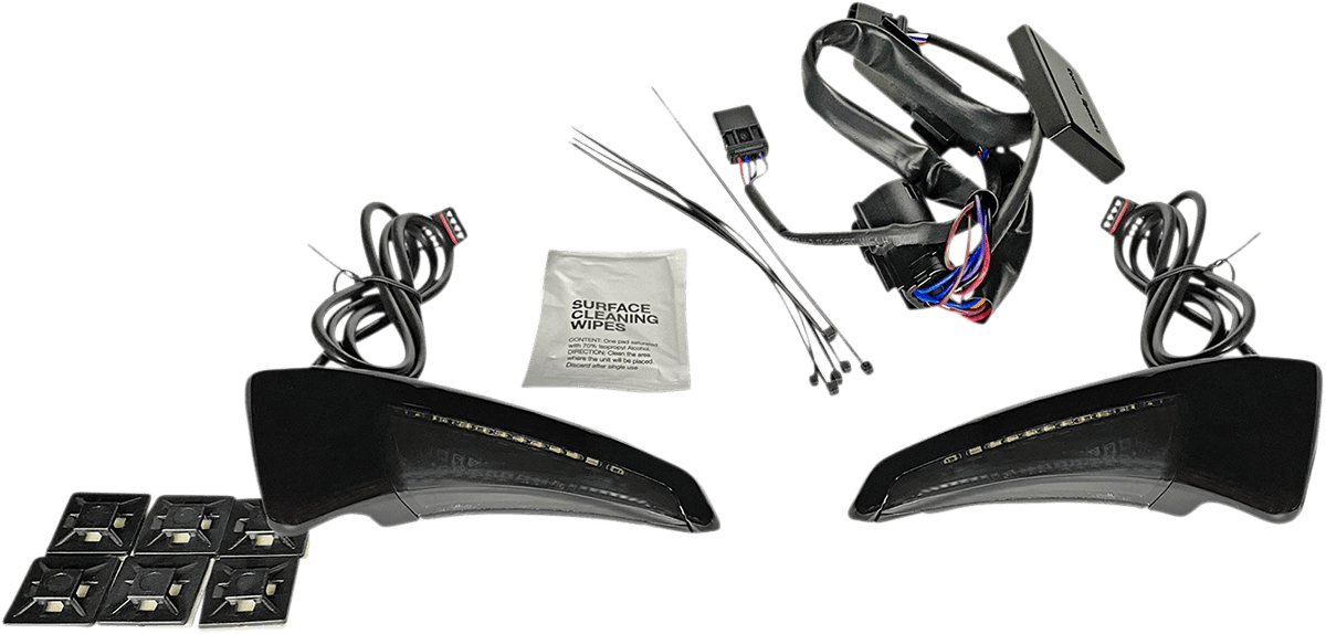 CUSTOM DYNAMICS 2040-2539 Sequential Tour Pak Seat Back Rest LED Lights - Black/Smoke - FLH