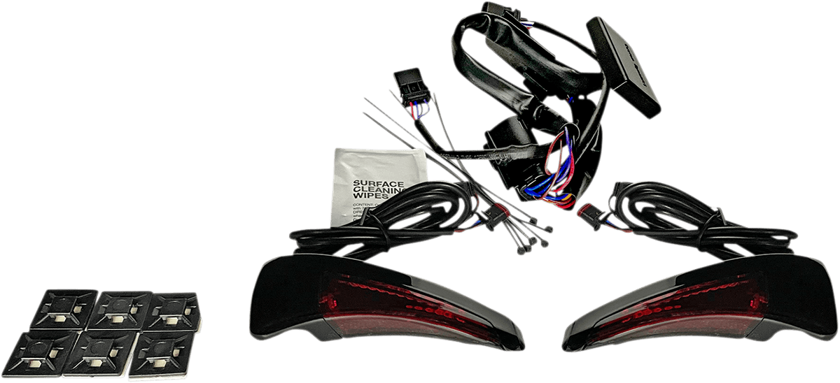 CUSTOM DYNAMICS 2040-2540 Sequential Tour Pak Seat Back Rest LED Lights - Black/Red - FLH