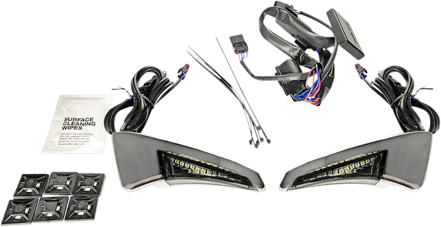 CUSTOM DYNAMICS 2040-2541 Sequential Tour Pak Seat Back Rest LED Lights - Chrome/Smoke - FLH