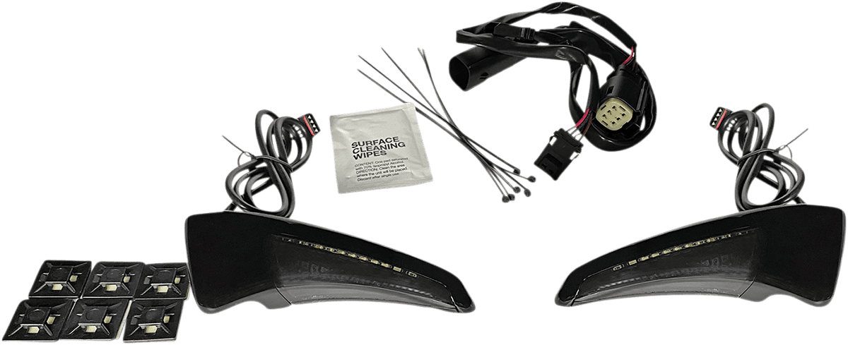 CUSTOM DYNAMICS 2040-2543 Sequential Tour Pak Seat Back Rest LED Lights - Black/Smoke - CVO