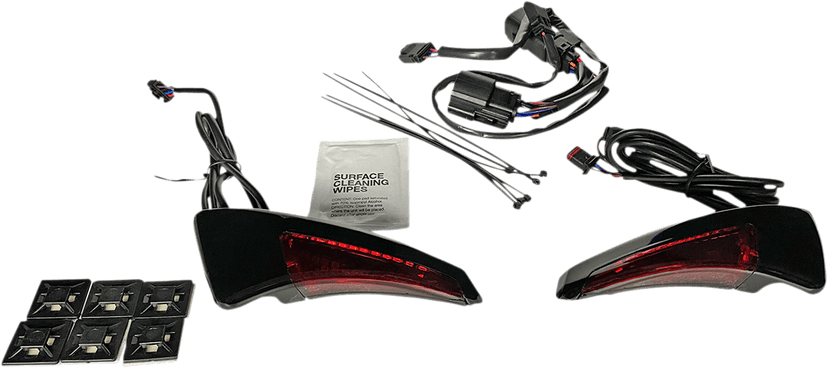 CUSTOM DYNAMICS 2040-2544 Sequential Tour Pak Seat Back Rest LED Lights - Black/Red - CVO — image 1 of 2