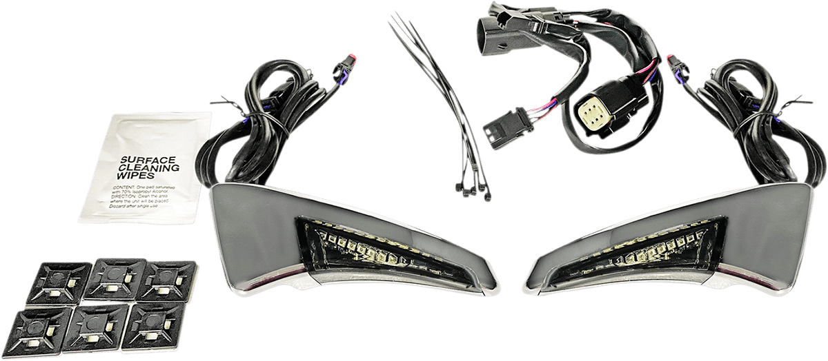 CUSTOM DYNAMICS 2040-2545 Sequential Tour Pak Seat Back Rest LED Lights - Chrome/Smoke - CVO